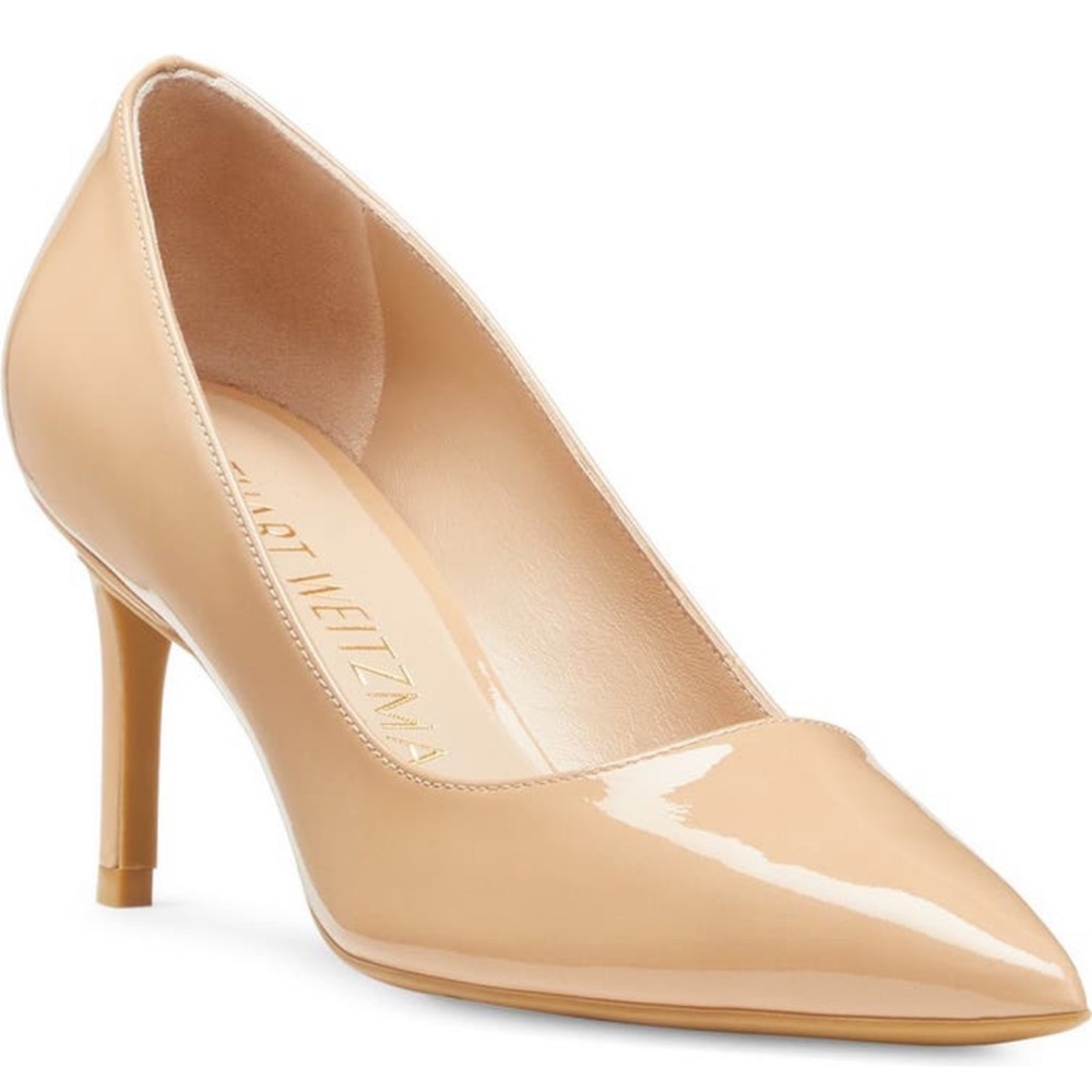 Stuart Weitzman Stuart Patent Leather Pumps Golden Beige Size 7.5